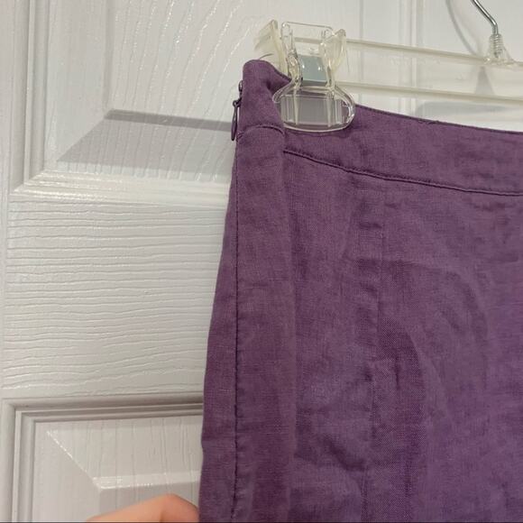 Boden purple patterned linen skirt - Picture 6 of 8